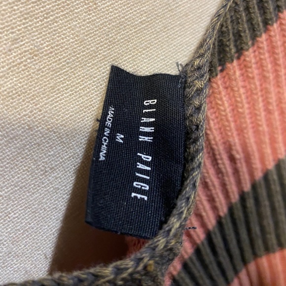 Rock N Rags Blank Paige Pink Black Striped Sweater - Picture 5 of 5